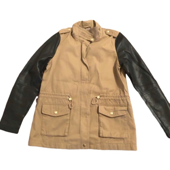 H & M  military/Utility Jacket,  khaki /Tan /Black - Picture 5 of 8